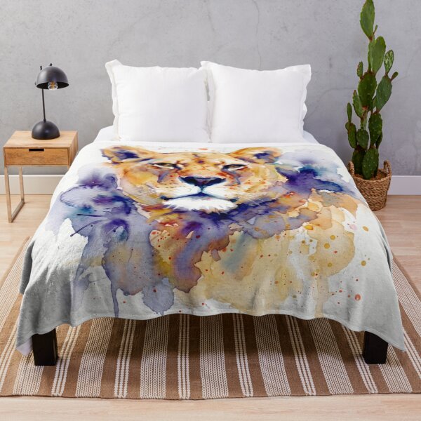 Item preview, Lioness Calm Gaze, Indigo and Gold designed and sold by caracatita75.