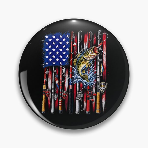 Item preview, Fishing Camouflage American Flag Bass Fishing designed and sold by Rahamkshop.