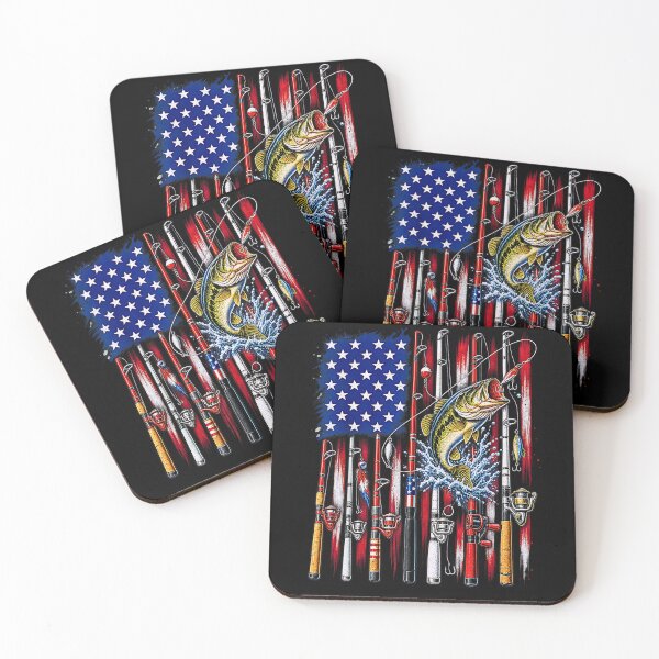 Item preview, Fishing Camouflage American Flag Bass Fishing designed and sold by Rahamkshop.