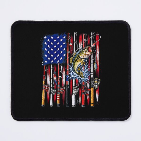 Item preview, Fishing Camouflage American Flag Bass Fishing designed and sold by Rahamkshop.