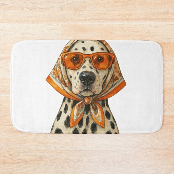 Item preview, Retro Dalmatian Dog Sunglasses Headscarf Art designed and sold by wecrea.