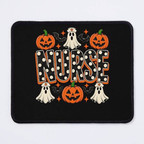 Item preview, Halloween Nurse Ghost Pumpkin Bats Vintage Design designed and sold by Wear the Art.