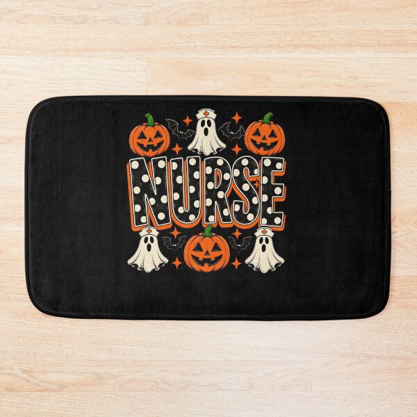 Item preview, Halloween Nurse Ghost Pumpkin Bats Vintage Design designed and sold by Wear the Art.
