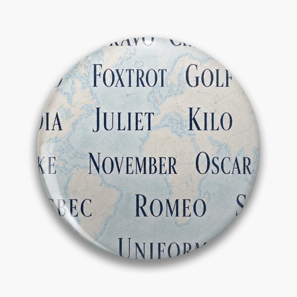 Item preview, The complete NATO phonetic alphabet on a world map designed and sold by LuluLeb.