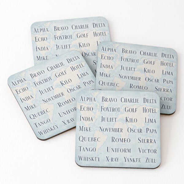 Item preview, The complete NATO phonetic alphabet on a world map designed and sold by LuluLeb.