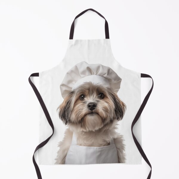 Item preview, Lowchen Chef Dog Funny Cooking Apron Hat Cute Pet Portrait designed and sold by LazyOwlStore.