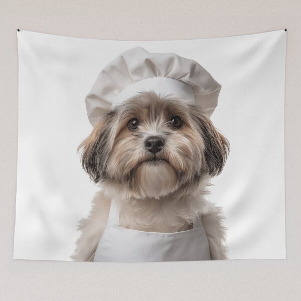 Item preview, Lowchen Chef Dog Funny Cooking Apron Hat Cute Pet Portrait designed and sold by LazyOwlStore.