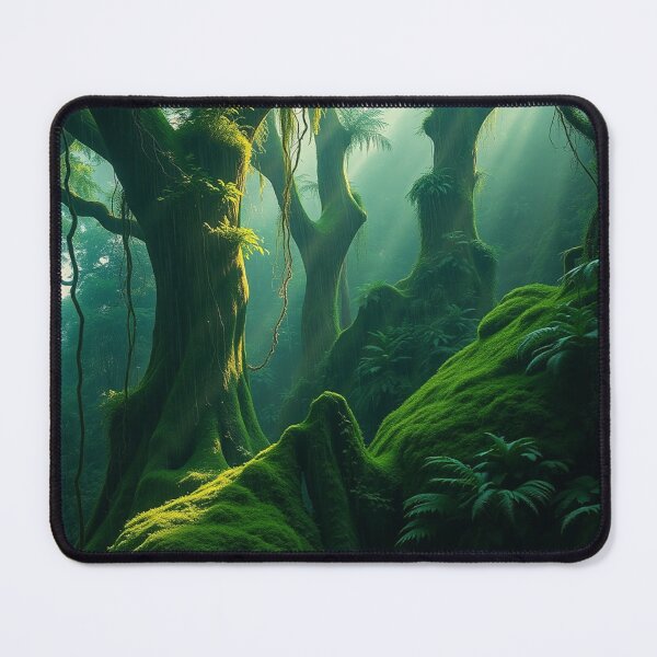 Item preview, Lush Mossy Enchanted Jungle Art designed and sold by IntelliMindDesigns.