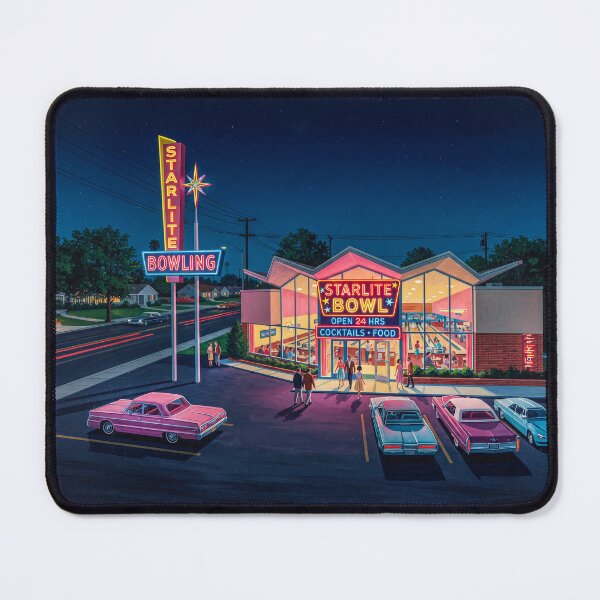 Item preview, Exterior Bowling Alley Neon Signs Pop Art designed and sold by Home Decor Art.