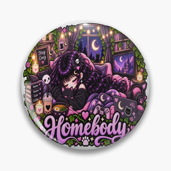 Item preview, Homebody Goth Girl Sticker designed and sold by AnnekeJordaan.