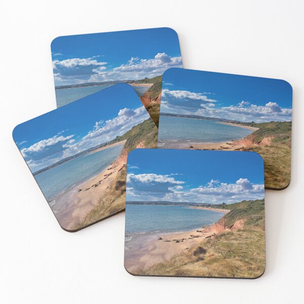 Item preview, Red Sandstone Cliffs Orcombe Point Exmouth Jurassic Coast Photography designed and sold by leonwoods.