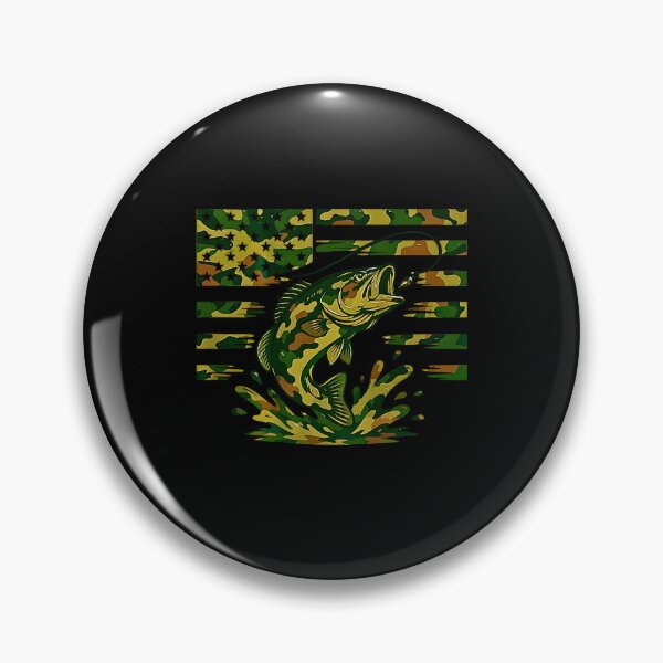 Item preview, Fishing Camouflage American Flag Bass Fishing designed and sold by Rahamkshop.
