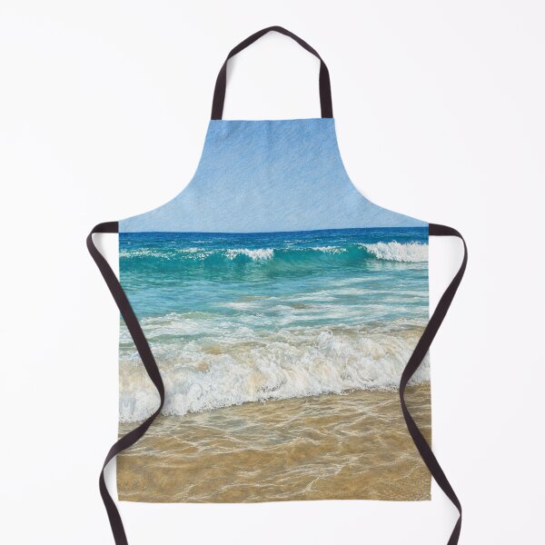 Item preview, Turquoise Ocean Waves – Serene Coastal Illustration designed and sold by wiwiart.