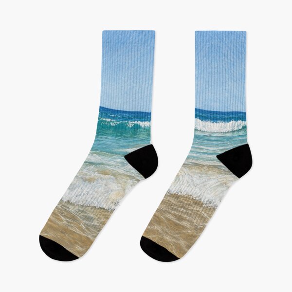 Item preview, Turquoise Ocean Waves – Serene Coastal Illustration designed and sold by wiwiart.