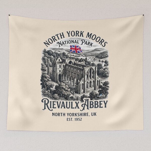 Item preview, Vintage Rievaulx Abbey Ruins designed and sold by EvergreenPark - Tee Studio.