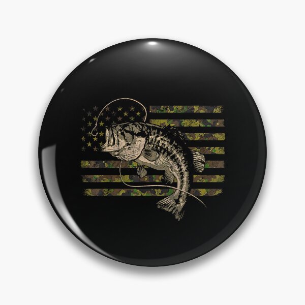 Item preview, Fishing Camouflage American Flag Bass Fishing designed and sold by Rahamkshop.