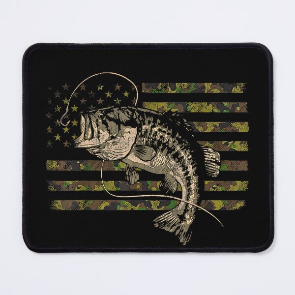Item preview, Fishing Camouflage American Flag Bass Fishing designed and sold by Rahamkshop.