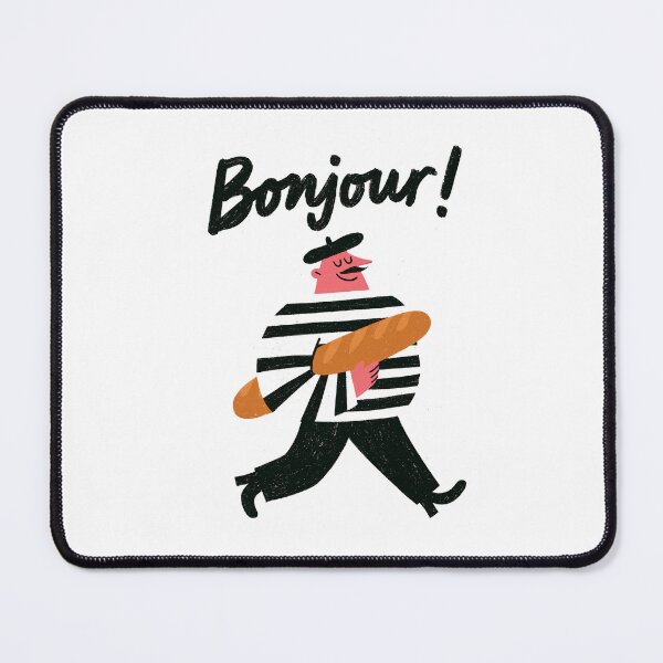 Item preview, Bonjour French Baguette Man Cute Cartoon Bakery Illustration designed and sold by Ramona-Gliga.