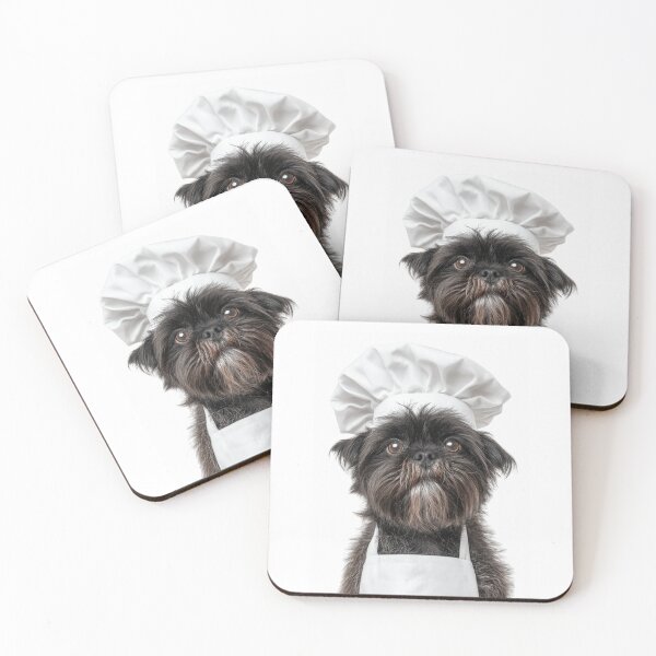 Item preview, Affenpinscher Chef Dog Funny Cooking Apron Hat Cute Pet Portrait designed and sold by LazyOwlStore.