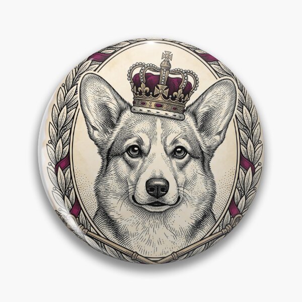 Item preview, Crown Height Short Legs Royal Corgi Engraving designed and sold by Ninjacatoff.