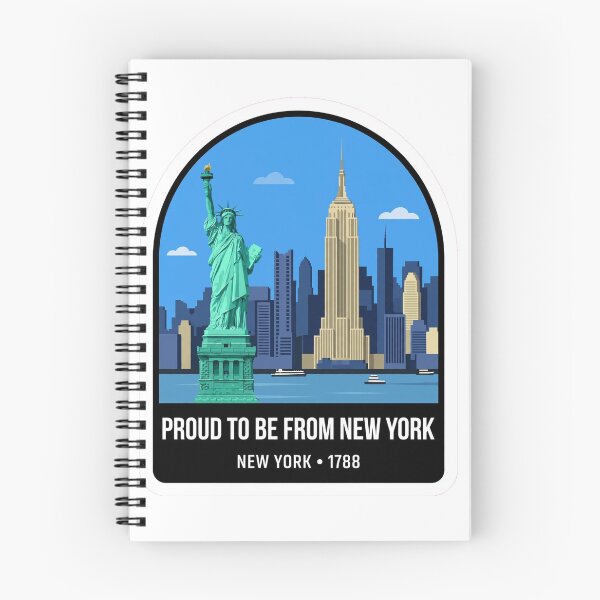 Item preview, Proud To Be From New York Statue Of Liberty NYC Skyline Vintage Badge designed and sold by Tininai.