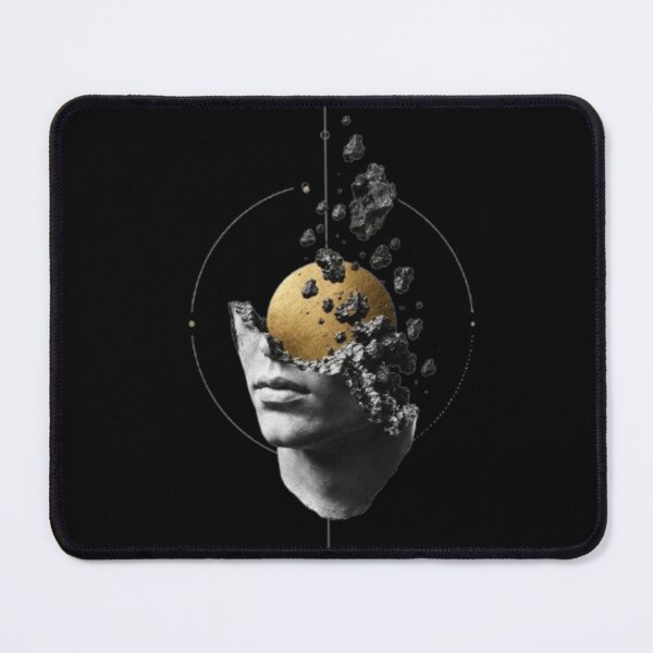 Item preview, Golden Mind — Surreal Marble Bust Cosmic Art designed and sold by mari0n980.