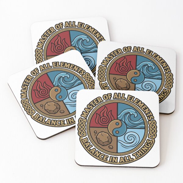 Item preview, Master Of All Elements Four Elements Badge Eastern Philosophy designed and sold by LunaMarkos.