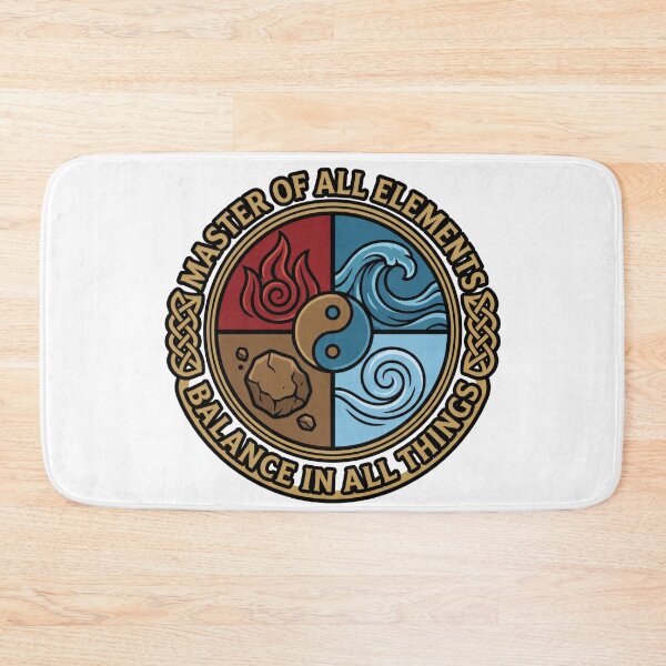 Item preview, Master Of All Elements Four Elements Badge Eastern Philosophy designed and sold by LunaMarkos.