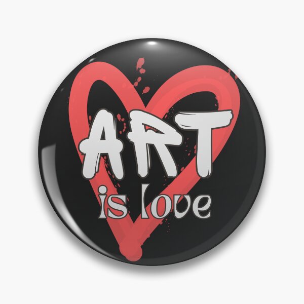 Item preview, Art is Love, white on red heard designed and sold by Noydee Red Salavan.