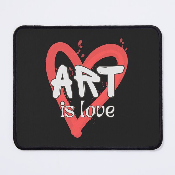 Item preview, Art is Love, white on red heard designed and sold by Noydee Red Salavan.