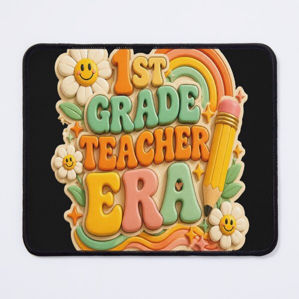 Item preview, 1st Grade Teacher Era Groovy Retro Daisy Back To School designed and sold by mo-carnival.