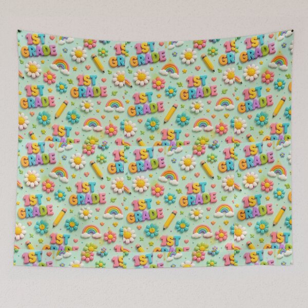 Item preview, 1st Grade Teacher Era Groovy Retro Daisy Back To School designed and sold by mo-carnival.