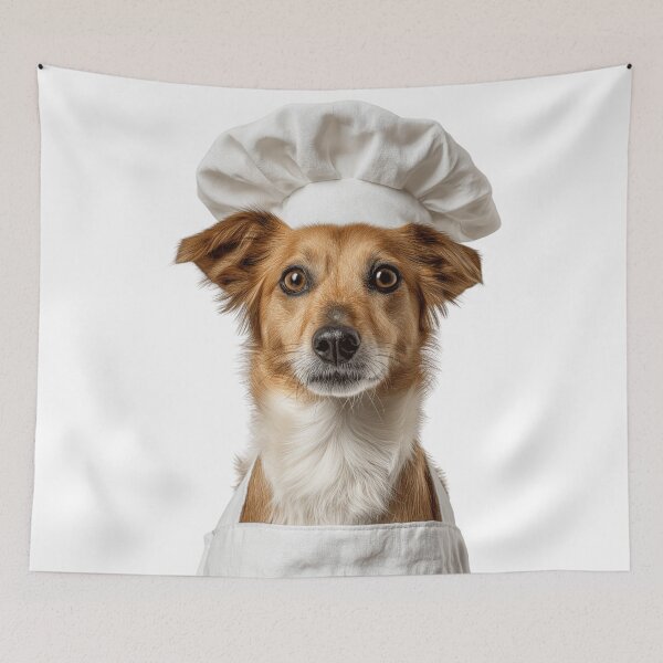 Item preview, Portuguese Podengo Chef Dog Funny Cooking Apron Hat Cute Pet Portrait designed and sold by LazyOwlStore.