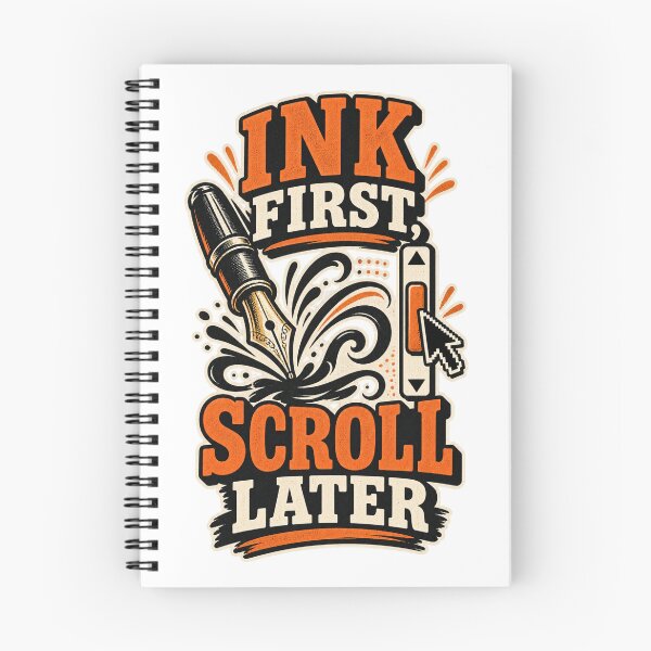 Item preview, Ink First, Scroll Later – Analog Writing and Journaling designed and sold by damiang.