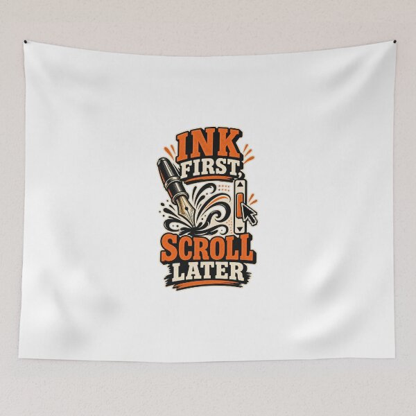 Item preview, Ink First, Scroll Later – Analog Writing and Journaling designed and sold by damiang.