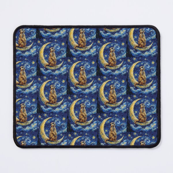 Item preview, Funny Meerkat Starry Night Painting Cute Moon Stars Boys Girls Kids designed and sold by FurryHavenPH.