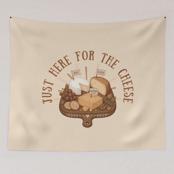 Item preview, Just Here For The Cheese – Cheddar, Brie & Gouda designed and sold by Shedronpanda.