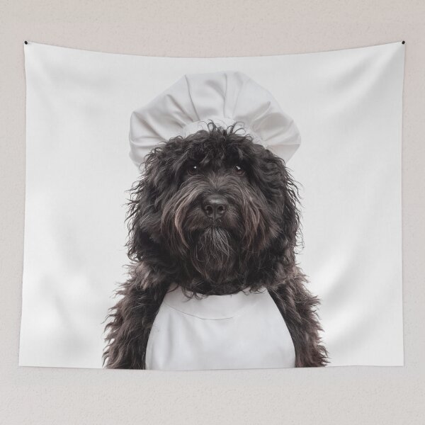 Item preview, Puli Chef Dog Funny Cooking Apron Hat Cute Pet Portrait designed and sold by LazyOwlStore.