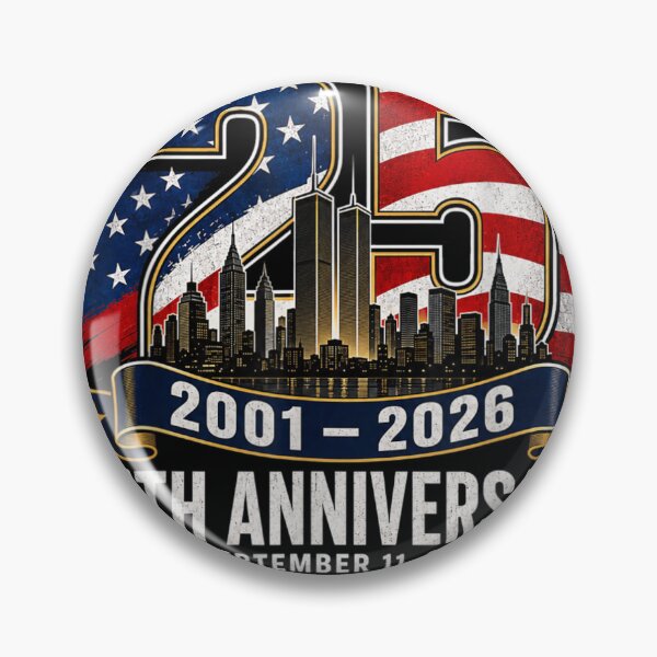 Artikelvorschau, 25. Jahrestag des 11. September 2001 – Gedenktag – Flagge der USA entworfen und verkauft von Crookedorbit.