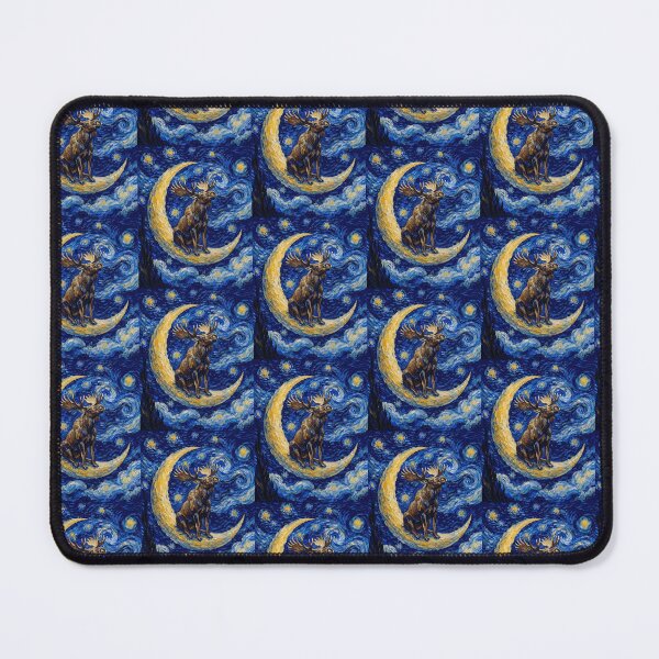 Item preview, Funny Moose Starry Night Painting Cute Moon Stars Boys Girls Kids designed and sold by FurryHavenPH.
