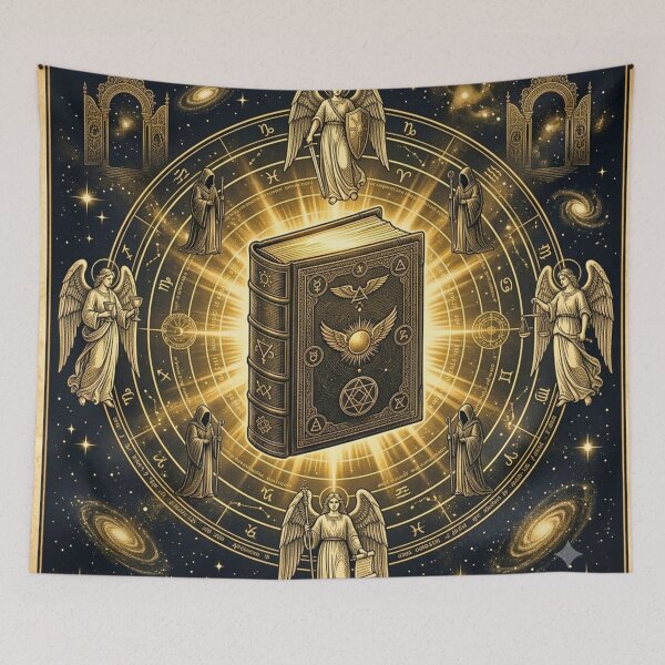 Item preview, Celestial Ancient Book with Angels – Mystical Cosmic Sacred Geometry designed and sold by lavanya11.