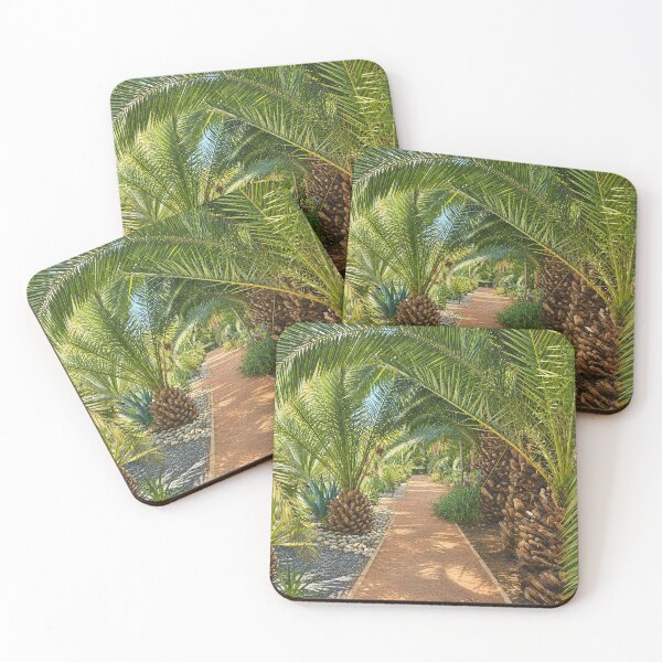 Item preview, Tropical Palm Garden Path – Botanical Paradise Illustration designed and sold by wiwiart.