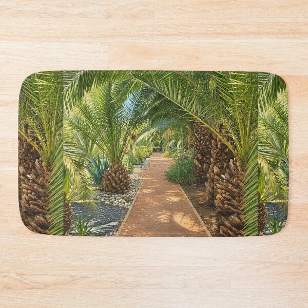 Item preview, Tropical Palm Garden Path – Botanical Paradise Illustration designed and sold by wiwiart.
