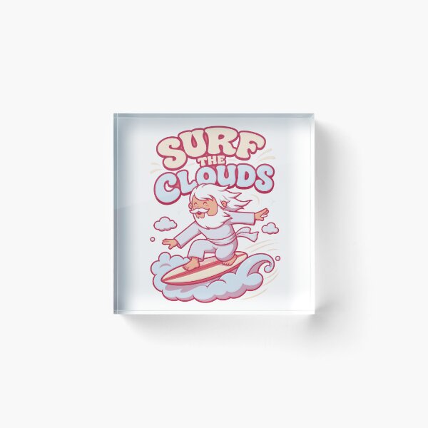 Item preview, Surf the Clouds Funny Kawaii Sky Surfer designed and sold by RiderSpoon.