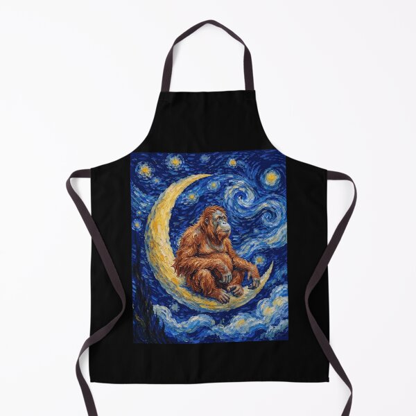 Item preview, Funny Orangutan Starry Night Painting Cute Moon Stars Boys Girls Kids designed and sold by FurryHavenPH.