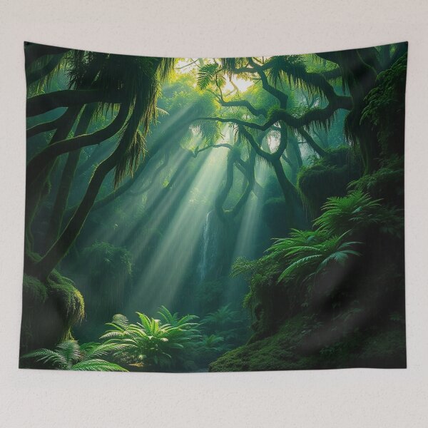 Item preview, Jungle Vines Sunlight Filtering Art designed and sold by IntelliMindDesigns.