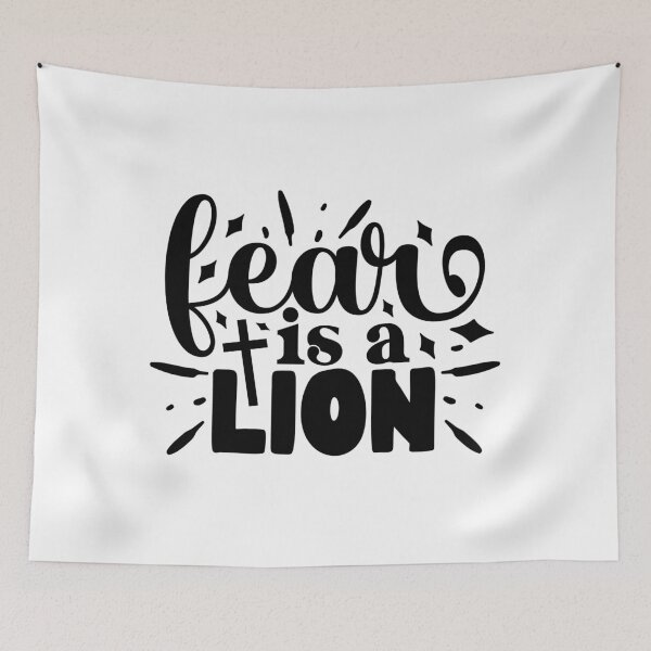 Item preview, Fear is a Lion" Christian Faith Lettering designed and sold by interdesigner.