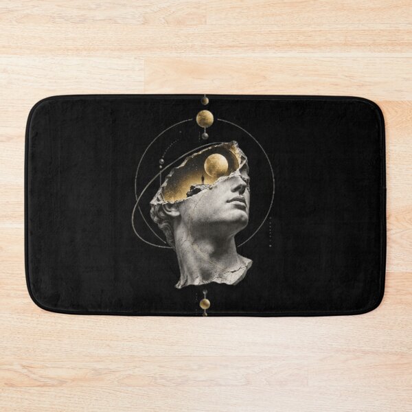 Item preview, Cosmic Mind — Golden Planet Marble Statue Surreal Art designed and sold by mari0n980.