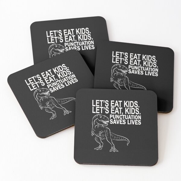 Item preview, “Let’s Eat Kids. Let’s Eat, Kids. Punctuation Saves  Lives” designed and sold by karmastore.