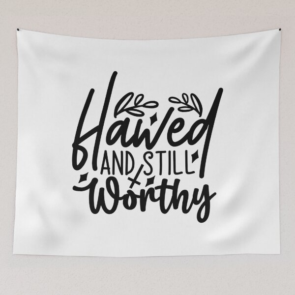 Item preview, Flawed and Still Worthy" Motivational Christian designed and sold by interdesigner.